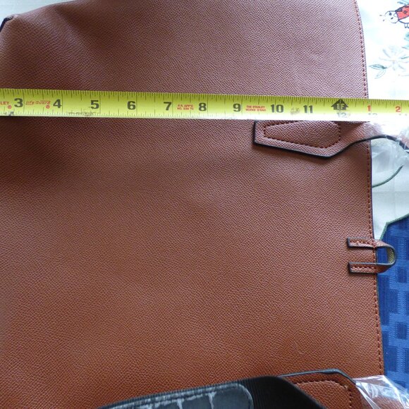 ROAMAN'S BROWN FAUX LEATHER HANDBAG TOTE ON OR OFF SHOULDER WEAR BEACH SHOPPING - Picture 7 of 8